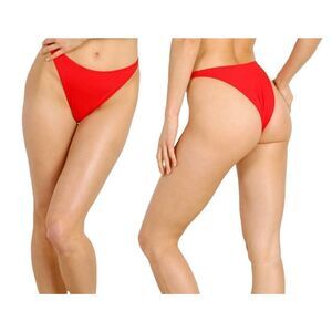 Solid & Striped x Re/Done The‎ Hollywood Swim Cheeky Bikini Bottom Red Medium